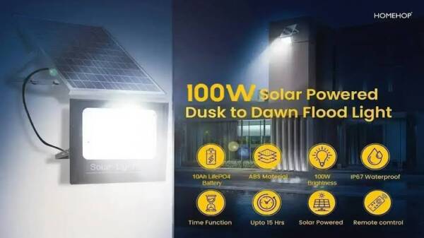 100 W Solar Flood Light - Image 2